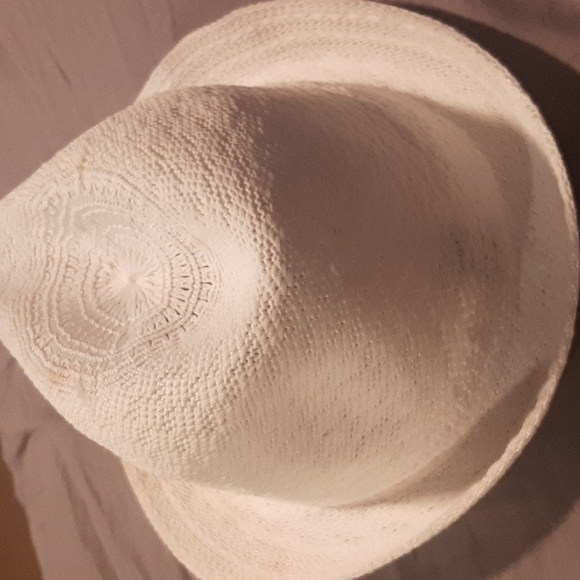 Woven Cuban Style Fedora Hat Cloud Off-White 52 cm - Picture 7 of 10